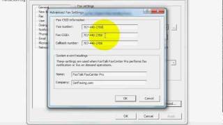 How to set or change the fax number CSID in FaxTalk fax software [upl. by Tegdig401]