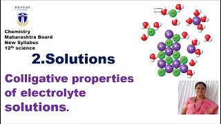 Solutions  Colligative Properties Of Electrolyte Solution  By  Mrs Shubhada Walawalkar [upl. by Felita]