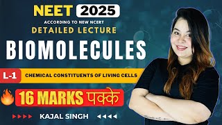 Biomolecules Class 11 Biology  NEET 2025  16 Marks Confirmed 🤩🤩  CBSE CUET ICAR KCET [upl. by Annabela]