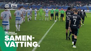 Laatste TEST voor COMPETITIE  PEC Zwolle  FC Groningen  Samenvatting [upl. by Innej]