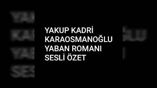 YAKUP KADRİ KARAOSMANOĞLU YABAN ROMANI SESLİ ÖZET SeslendirenMelike Salman [upl. by Milburr]