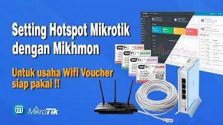 Setting Hotspot Mikrotik dan Mikhmon untuk Usaha Voucher Wifi [upl. by Aynnat]