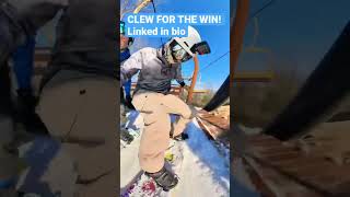 Can Your Snowboard Bindings Do This snowboarding CLEW shorts [upl. by Atthia]