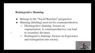 Labeling Theory Techniques of Neutralization and Reintegrative Shaming [upl. by Dehlia]