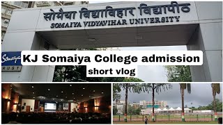 KJ Somaiya AddmissionShort college tourSomesh Patil vlogs❤️‍🔥 [upl. by Eimilb]