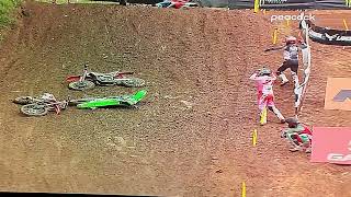 Jason Anderson 2024 Millville Qualifying Crash [upl. by Ahtivak523]