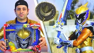 Power Rangers Dino Charge Gold Ranger Hero Set Review [upl. by Einnek]