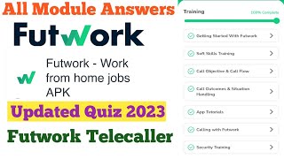 Futwork App Training Quiz Answers  Futwork Telecaller Training Quiz Answers 2023  Futwork Training [upl. by Buchanan]