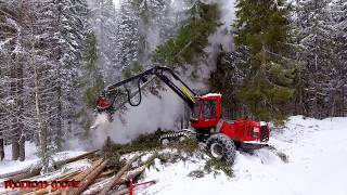 Komatsu 9011 TX and Komatsu C93  In Norway winter time  4K [upl. by Adiehsar]