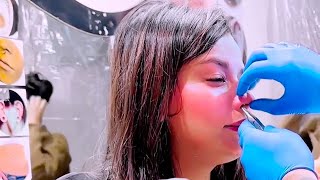 I did not feel pain after nose piercingmujhe dard ho raha hai😭😊😊trending piercing viral [upl. by Dloraj]