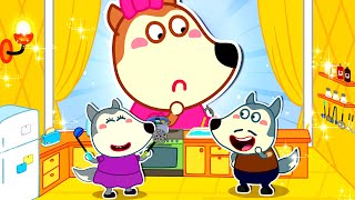 Oh No Mommy Wolf Become Tiny  Funny Series About Mommy Wolf Family  Cartoon for Kids [upl. by Eelitan]