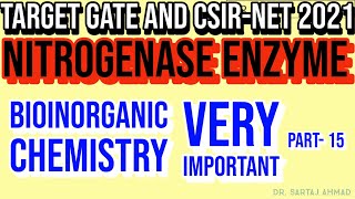 NITROGENASE ENZYME  NITROGEN FIXATION  BIOINORGANIC CHEMISTRY  CSIRNET  GATEIITJAM [upl. by Bert]