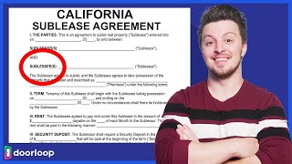 Your Guide to Writing a California Sublease Agreement [upl. by Adidnac656]