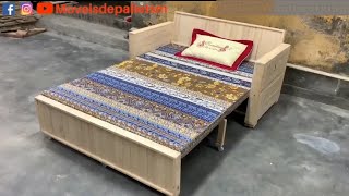 Sofa Cama de palete Veja passo a passo como fazer [upl. by Mou500]