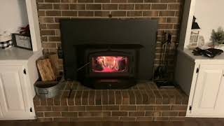 Regency update i2500 wood burning insert overnightburn routine [upl. by Narcis]