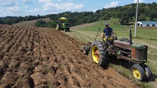 John Deere 520 amp 730 Diesel Turning Ground  TwoCylinders Still Earning Their Keep [upl. by Pulchi]