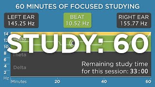 60 Minutes of Focused Studying The Best Binaural Beats [upl. by Galvin]