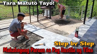 Makabagong Paraan sa Pagkabit ng Tiles na 60x60 Step by Step [upl. by Gonzales]