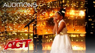 Golden Buzzer 9YearOld Victory Brinker Makes AGT HISTORY  Americas Got Talent 2021 [upl. by Greysun]