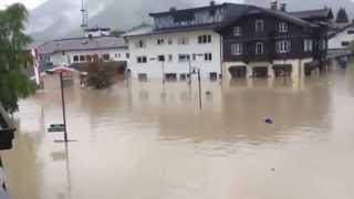 Hochwasser in Kössen Tirol 2013 [upl. by Herold]