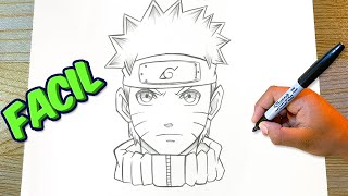 Cómo Dibujar a Naruto Paso a Paso con Lápiz  Tutorial Fácil para Principiantes [upl. by Ayhtnic850]