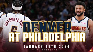 Denver Nuggets vs Philadelphia 76ers Full Game Highlights 🎥 [upl. by Lupiv]