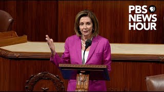 WATCH Pelosi calls Trump’s tweets about congresswomen racist in House speech [upl. by Esilegna869]