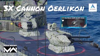 3X Cannon Oerlikon GDF4 35mm Modern Warship Indonesia [upl. by Edroi]