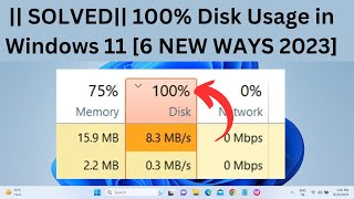 ✅How to Fix 100 Disk Usage in Windows 11Windows 10 6 NEW WAYS 2023 [upl. by Nooj241]