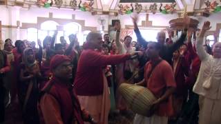 Ecstatic Kirtan at Iskcon New Delhi 01162015 [upl. by Drwde]