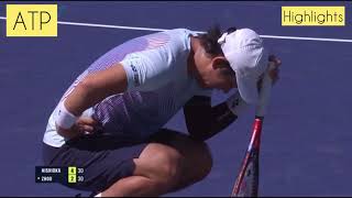 🤕NISHIOKA vs ZHOU HIGHLIGHTS SHANGHAI 2024 [upl. by Buchalter]