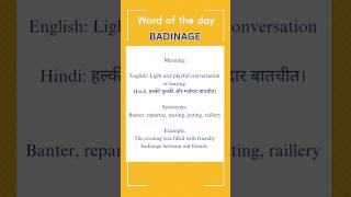 ✨ Master quotBadinagequot for Competitive Exams 🏆  VocabularyBooster CompetitiveExam WordPower shorts [upl. by Eyma247]