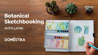 Botanical Sketchbooking PAINT using WATERCOLORS  Online Course by Lapin  Domestika English [upl. by Richia878]