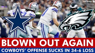 ANOTHER BLOWOUT Cowboys amp Cooper Rush Get Crushed By Eagles 346  Cowboys News amp Instant Reaction [upl. by Gahl]