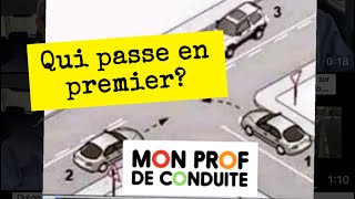 Qui a la priorité quand je passe  Intersection priorité à droite cédez le passage permis [upl. by Ynnahc]