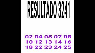 RESULTADO DA LOTOFACIL 3241 [upl. by Beutner823]