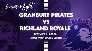 Richland Royals vs Granbury Pirates  Granbury High School Basketball [upl. by Lamson]