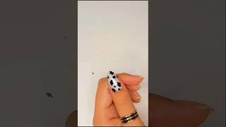 Cow print nail art🐄hack nailartdesignsathomewithouttools shortsvideo naildecoration artlover [upl. by Nemhauser]