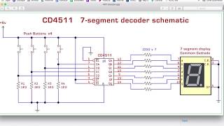 CD4511 BCD to 7Segment Decoder breadboard setup [upl. by Michaela]