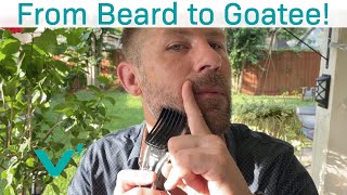 Trimming a BEARD into a GOATEE  Easy StepByStep Guide [upl. by Niarfe]