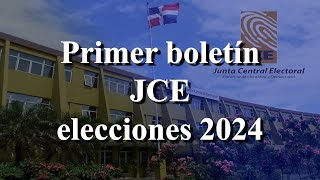 Elecciones República Dominicana primer boletín JCE 2024 [upl. by Pihc]