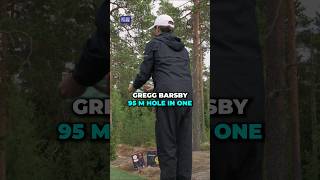 Gregg Barsby throws a hole in one with his Eagle forehand on 312ft 95m hole discgolf holeinone [upl. by Perri]