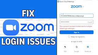 Cant Login to Zoom Quick Fix Guide 2024 [upl. by Luapleahcim]