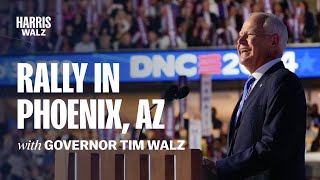 Gov Tim Walz Rally in Phoenix Arizona  HarrisWalz 2024 [upl. by Lucania]