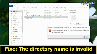 Easy Fix The Directory Name Is Invalid Error While Try access some File [upl. by Keener643]