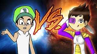 FERNANFLOO vs VEGETTA777  Única y épica batalla animada en Karmaland 2  Fernanfloo y VEGETTA 777 [upl. by Eneleh]