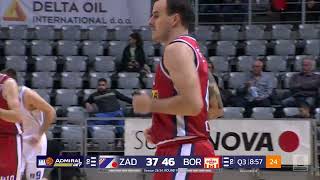 AdmiralBet ABA League 202324 highlights Round 11 Zadar  Borac Mozzart 8122023 [upl. by Ingamar526]