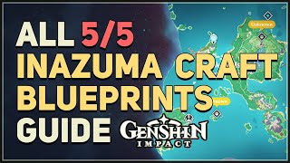 All 5 Inazuma Weapon Craft Blueprints Locations Genshin Impact [upl. by Haldes72]