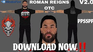 ROMAN REIGNS OTC PPSSPP 2K24 PAC MODEL  TEXTURES DOWNLOAD FOR GAMERNAFZ V20 AND SVR11 [upl. by Tamah]