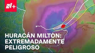 Huracán Milton uno de los más potentes de los que se tiene registro avanza cerca de Yucatán [upl. by Atik]